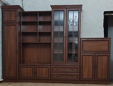 solutions elementary: Стенка-шкаф, Тип стенки-шкафа: Модульная, Для зала, Б/у, Особенности: С отделением под телевизор — 2