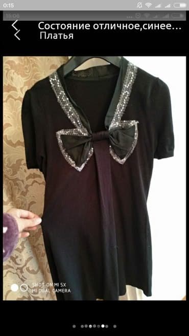 платье в клетку с белым воротником: Состояние 10 из 10 качество — 8