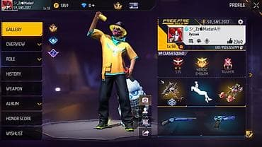 Аккаунт Free Fire MAX Характеристики: - Уровень профиля: 58 - Ник
