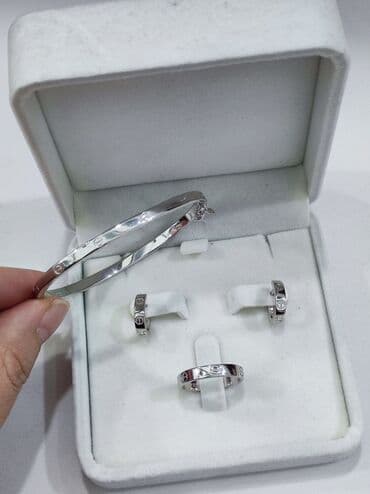 самые красивые свадебные платья в мире: Серебряный Набор+ браслет Карьтие Дизайн Италия Серебро 925 пробы — 15