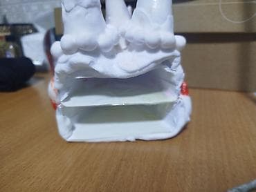 Шейшеп, жууркандар: Ручная декоративная шкатулка-статуэтка «Зубастый монстр» - Материал — 4