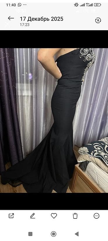 Вечерние платья: Вечерние наряды и аксессуар 1) Платье «русалка», черное - Длина в пол — 2