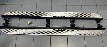 рейлинги на карнивал: Наружные накладки порогов Geely, 2021 г., Новый, Оригинал — 5