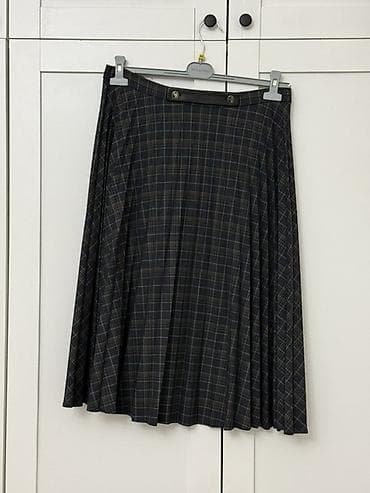 шуба женский: Юбка, Модель юбки: Плиссе, Миди, По талии — 4