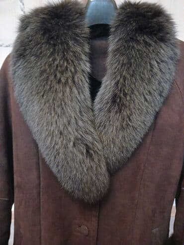 жилетка из овчины: Дубленкая женская,натуральная,цвет коричневый,воротник:мех — 2