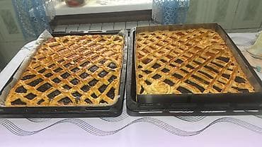 Домашняя выпечка на заказ - Пироги в противнях: песочное тесто с