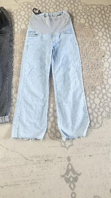 Жеке буюмдар: Джинсовые брюки для беременных (2 пары) - Модель: свободный — 1