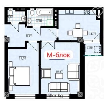 продаю дом с джал: 2 комнаты, 60 м², Элитка, 14 этаж, Евроремонт — 5