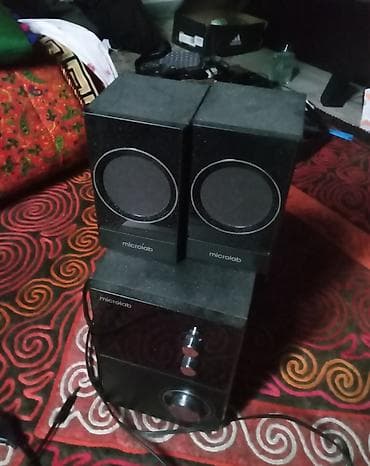 микрафон с калонкой: Акустическая система Microlab Subwoofer m-223ii 2.1 Black 17w — 2