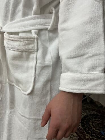 женские махровые халаты больших размеров: Мужской домашний костюм, XS, S, M, Новый, цвет - Белый, Самовывоз, Бесплатная доставка, Платная доставка — 6