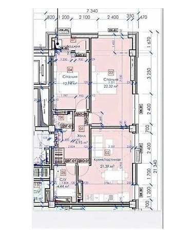 мин чынар: 3 комнаты, 75 м², АУЦА Элитка, 7 этаж, ПСО (под самоотделку) — 10