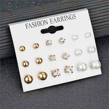 самые красивые свадебные платья в мире: Набор серёжек - гвоздиков НС, серьги — 6 пар ✨ Стильный комплект из 6 — 1