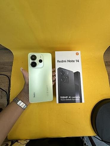 Redmi, Redmi Note 14, Б/у, 256 ГБ, цвет - Зеленый, В рассрочку, 2 SIM