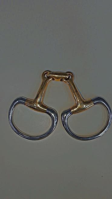 Үй жаныбарлары: Трензель для лошади (двухсоставной, кольца-«оливки») - Тип: трензель — 3