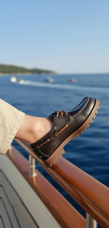 топсайдеры: Мужские топсайдеры (лоферы-ботинки) в классическом морском стиле — 1