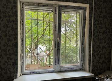 занавески на пластиковые окна: Двухстворчатое пластиковое окно WINTECH с поворотно-откидной — 1