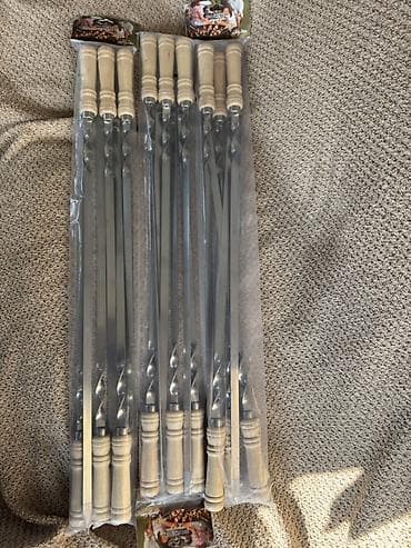 Пикник үчүн товарлар: Набор шампуров для шашлыка/барбекю - Количество в наборе: 4 комплекта — 1