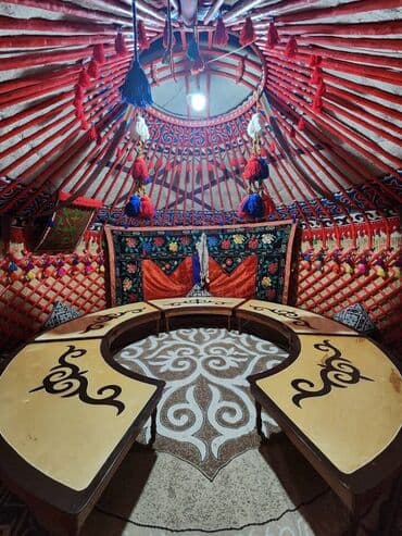 где можно купить палатку для отдыха: Аренда юрты, Каркас Деревянный, 85 баш, Казан, Посуда, Самовар — 8