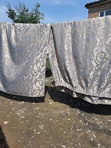 Текстиль: Шторалар комплекти, Сатин, Комплектте тюлу бар, Даяр буюм, Конок бөлмөсү үчун — 2