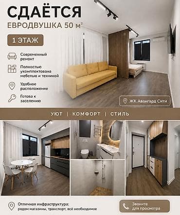 продажа квартир авангард: 2 комнаты, Собственник, Без подселения, С мебелью полностью — 4