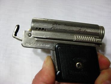украшения изделия ручной работы: Зажигалка Пистолет бензиновая Имко. Производство Австрия, времен — 4