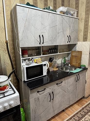 Кухонный гарнитур, цвет - Серый, МДФ