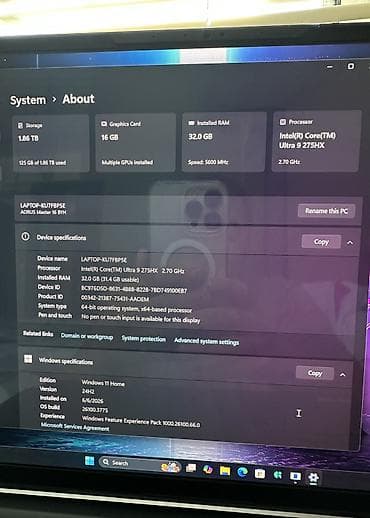 glorious model o: Игровой, Б/у, Intel Core Ultra 9, ОЗУ, RAM: 32 ГБ — 7