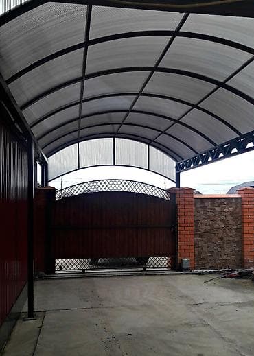 цены на навесы из поликарбоната: Навес, Арочный, Металл, Поликарбонат, Установка — 2