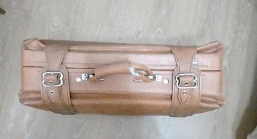 колесики для чемодана: Чемодан, Б/у, Материал: Натуральная кожа, Средний (40 - 70 л) — 2