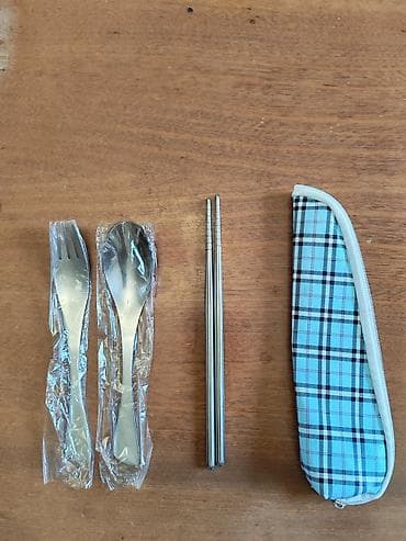 этно посуда: Набор столовых приборов в чехле Состав: - Вилка из нержавеющей стали — 2