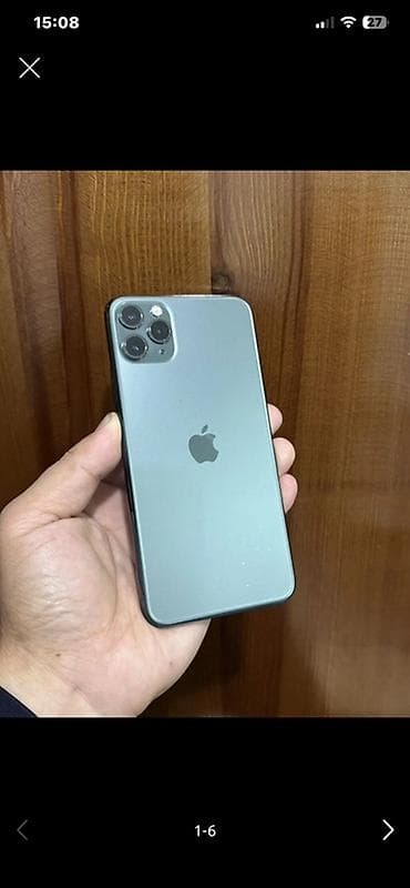 тв 4к: IPhone 11 Pro, Б/у, 256 ГБ, Matte Midnight Green, Зарядное устройство, В рассрочку — 2