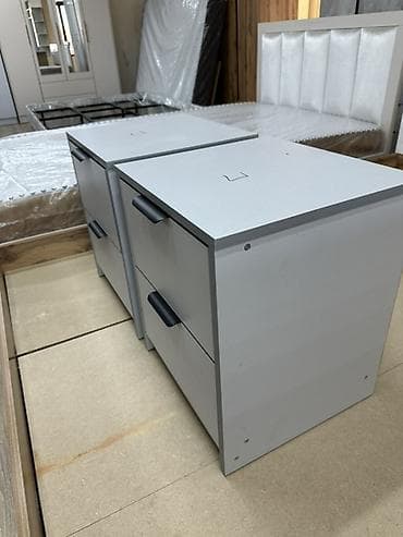 тумбы для обцви: Прикроватная тумба, Новый, Без зеркала, цвет - Серый, ЛДСП, Платная доставка — 4