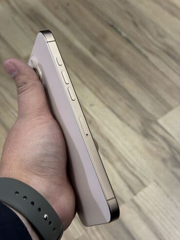 батарея на телефон: IPhone 16 Pro Max, Б/у, 256 ГБ, Desert Titanium, Защитное стекло, 91 % — 2