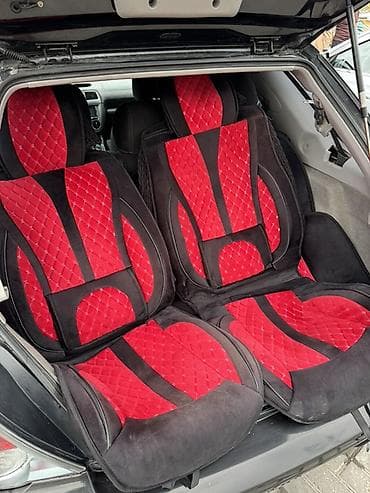 Чехлы Велюровые, С подушкой, цвет - Красный, Subaru, Б/у, Самовывоз, Платная доставка