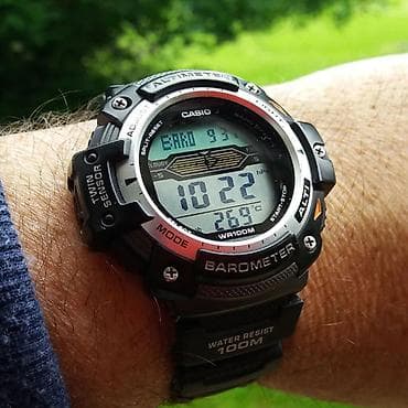 Спортивные часы часы, Casio (G-Shock), Альтиметр, Барометр, Таймер и секундомер, Водонепроницаемые, Оригинал, Унисекс, Б/у