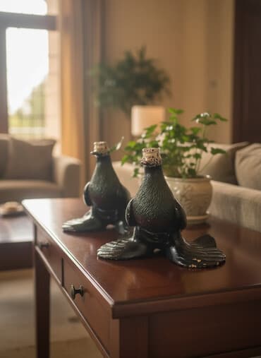 продажа статуэток: Пара декоративных фигурок птиц, имитирующих голубей, выполнена в — 1