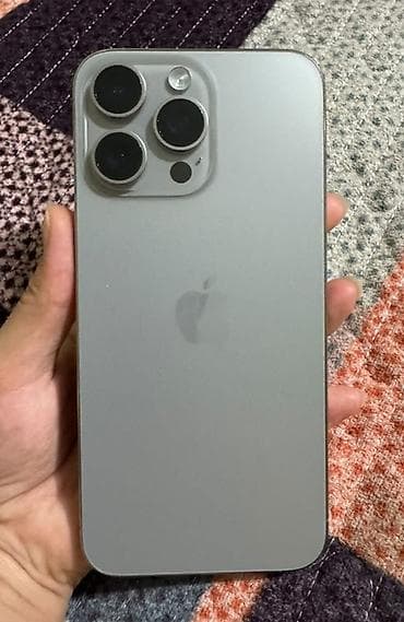IPhone 15 Pro Max, Б/у, 256 ГБ, Natural Titanium, Коробка, 86 %
