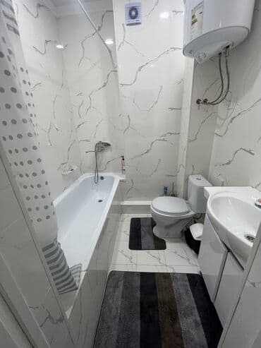 срочно здаю квартиру долгосрочно кок жар: 1 бөлмө, Душ кабинасы, Жаздык, жууркан-төшөк каптары, Кондиционер — 4