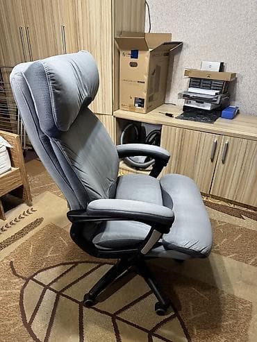 Офисное кресло, Б/у, С колесиками, цвет - Серый, Велюр, Самовывоз, Платная доставка — 1