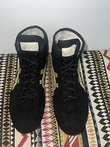 спортивный одежды: Борцовки ASICS - Модель: высокие борцовки с фирменными полосами ASICS — 3