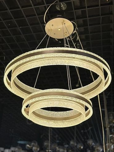 уличный свет: Подвесной светильник с двумя светящимися кольцами - Тип: светодиодная — 1