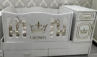 под матрас: Детская кроватка-трансформер Crown - Универсальная конструкция — 1