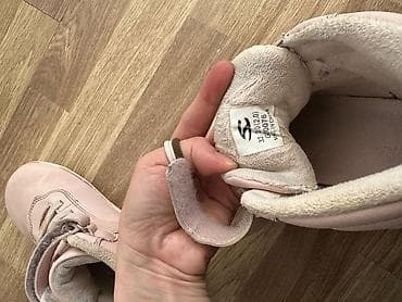 dunk low: Детские ботинки Hobibear непромокаемые зимние, розовые - Модель — 5