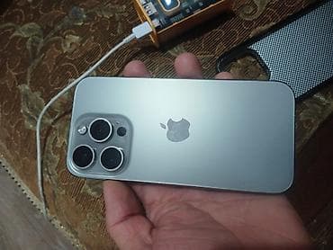 pro: IPhone 15 Pro, Б/у, 128 ГБ, Natural Titanium, Чехол, 87 % — 2