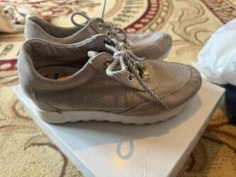 искры для обуви: Легкие повседневные кроссовки/мокасины серого цвета. - Верх: дышащая — 2