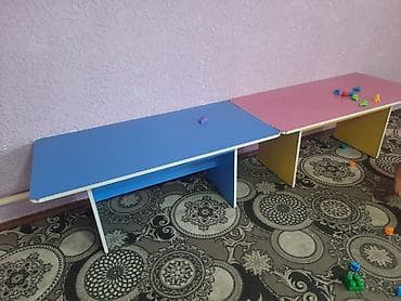для спальни: Двухъярусная детская кровать, Б/у, ЛДСП, цвет - Розовый — 7