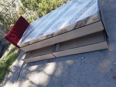 кровать двуспальная с ящиками: Кроват 90/200 с матрасом и с ящиком +доставка по городу бесплатно — 5