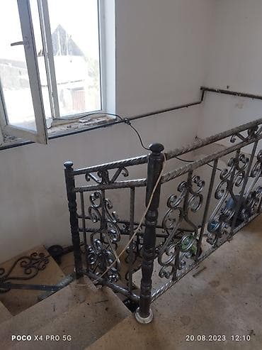 рейки на стену: Готовые перила, Материал: Металл, Для лестницы — 7