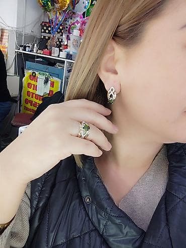 Серебряный комплект серебро напыление золото Серебро+ золото 925/