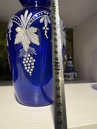 Искусство и коллекционирование: Вазы! Старинные ! Ручная роспись !Шикарная 3 йка! Ваза и подсвечники — 9